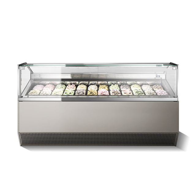 Prosky大型自动冻土案例商业定制的小型冰淇淋显示器